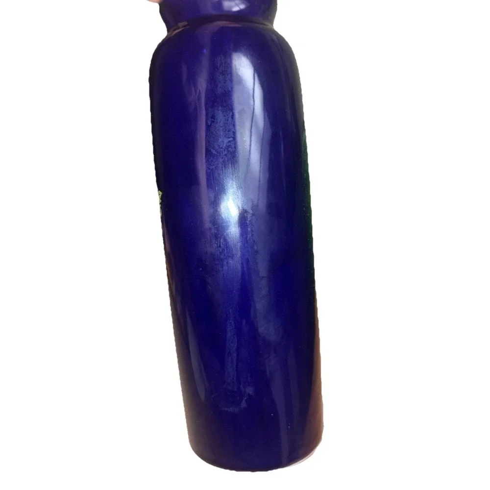 Vintage  Vase Cobalt‎ Blue Pheasant Kutani Style 9.5